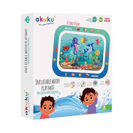 Akuku A0486 dmuchana mata wodna 67cmx49cm dla niemowląt Zabawka SENSORYCZNA