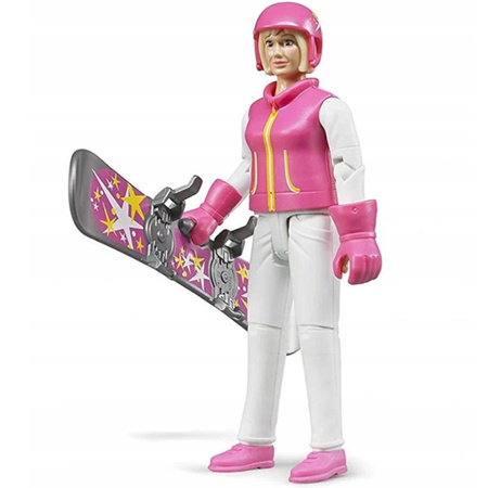 Bruder 60420 Figurka kobiety na snowboardzie