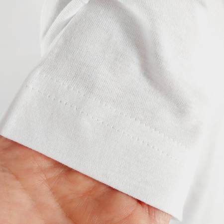 FENDT 134cm BIAŁA Koszulka haftowane logo bawełna