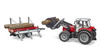 Bruder 02046 Traktor Massey Ferguson z przczepą