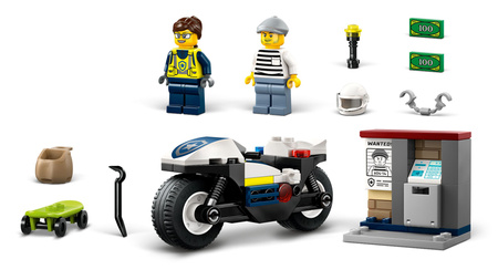 Lego City 60455 Pościg na motocyklu policyjnym