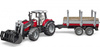 Bruder 02046 Traktor Massey Ferguson z przczepą