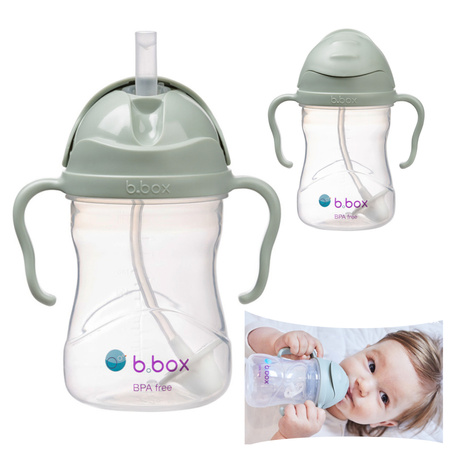 b.box 200210 Bidon ze słomką 240 ml b.box Sage