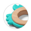 Babyono 1075/02 Gryzak drewniany silikonowy CRAB