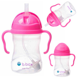 b.box 00511 Bidon ze słomką 240 ml b.box różowy granat