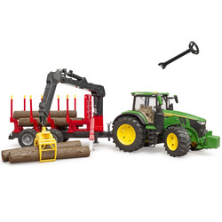 Bruder 03154 Traktor John Deere z przyczepą leśną