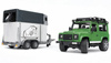 Bruder 02592 Land Rover z przyczepą figurka konia 