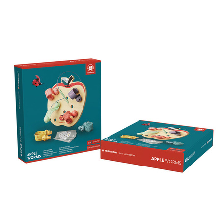 Topbright 121123 Zabawka edukacyjna dla dzieci Robaczki w jabłuszku 18 mies.+