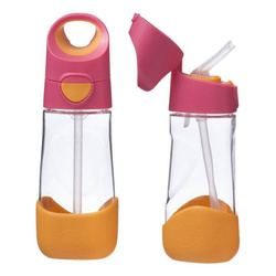 b.box 00441 Butelka tritanowa ze słomką 450 ml b.box Strawberry Shake