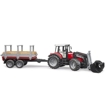 Bruder 02046 Traktor Massey Ferguson z przczepą