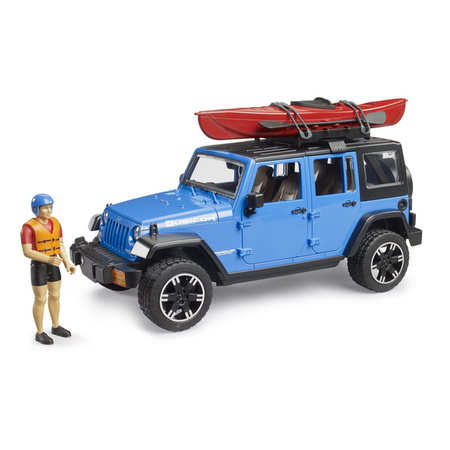 Bruder 02529 Jeep Wrangler Rubicon Unlimited z kajakiem i figurką