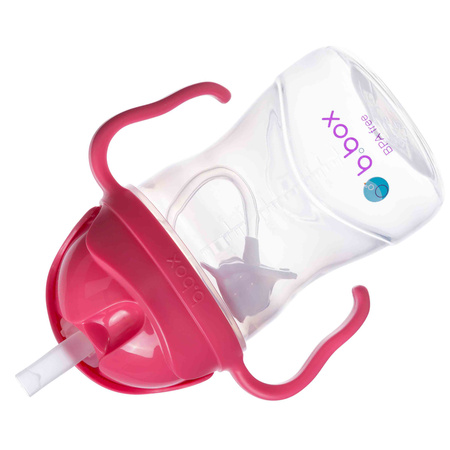 b.box 00502 Bidon ze słomką 240 ml b.box malinowy