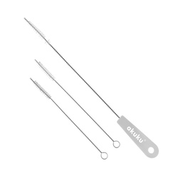 AKUKU A0344 SZARA szczoteczki do czyszczenia słomek