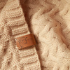 Babyono 1648/02 Hipoalergiczny kocyk niemowlęcy merino ciemny beż 75x100