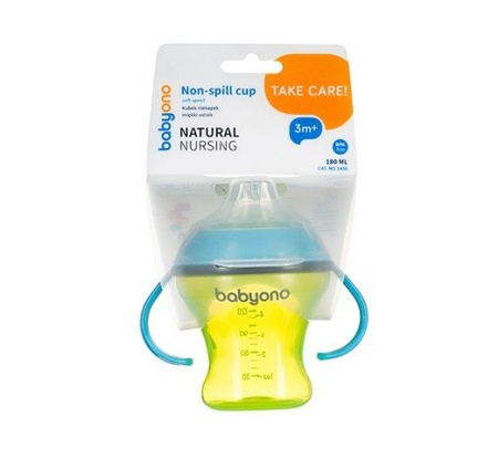 BabyOno 1456 orange kubek niekapek miękki ustnik 180ml