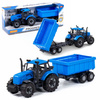 Polesie 91277 Traktor Progress Inercyjny z Przyczepą Niebieski 3+