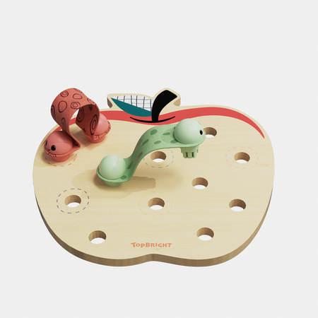 Topbright 121123 Zabawka edukacyjna dla dzieci Robaczki w jabłuszku 18 mies.+