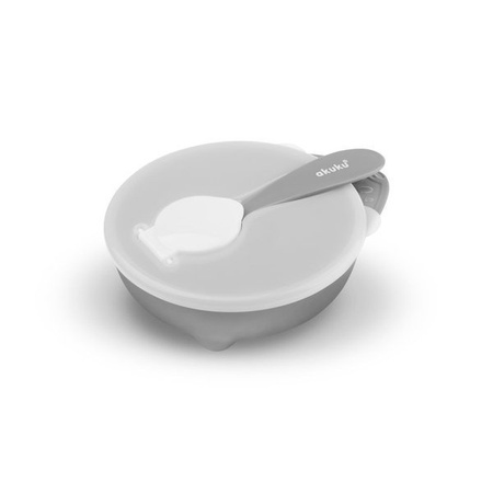AKUKU A0425 grey Miseczka z łyżeczką