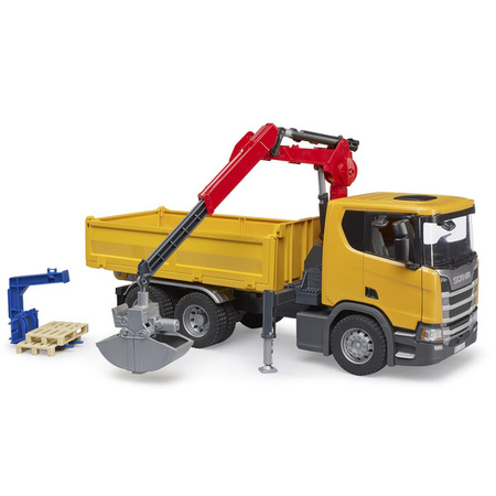 Bruder 03551 Scania Super 560R Wywrotka z żurawiem