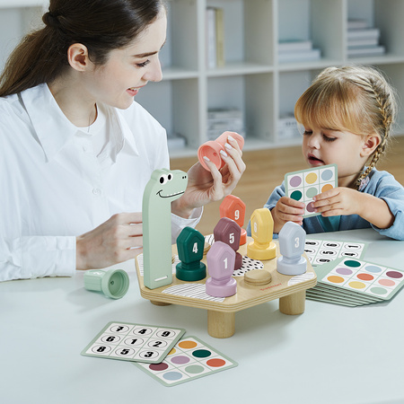 Topbright 121144 Gra do nauki kolorów i liczb Dino 36m+, Zabawka edukacyjna