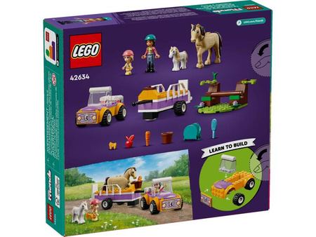 LEGO Friends 42634 - Przyczepka dla konia i kucyka