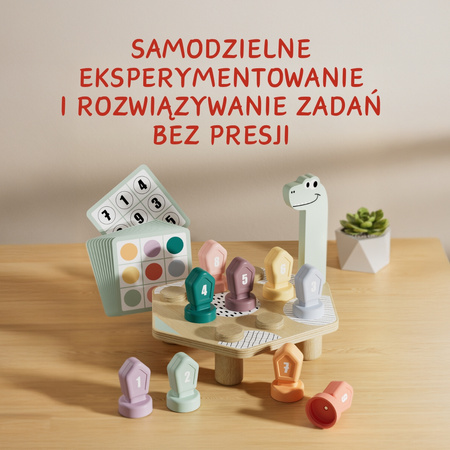 Topbright 121144 Gra do nauki kolorów i liczb Dino 36m+, Zabawka edukacyjna