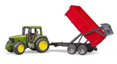 BRUDER 02057 traktor John Deere z przyczepą