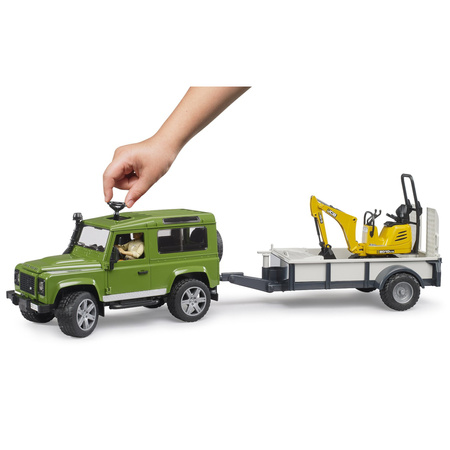Bruder 02593 Land Rover z przyczepą i koparką