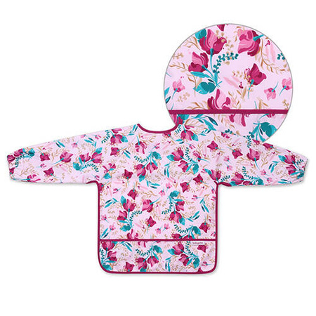 Babyono 1477/01 Śliniak z długim rękawem FLORAL