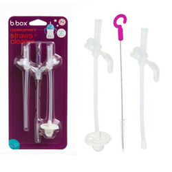 b.box 00525 Słomki zapasowe z ciężarkiem i szczoteczką do bidonu b.box 2 sztuki