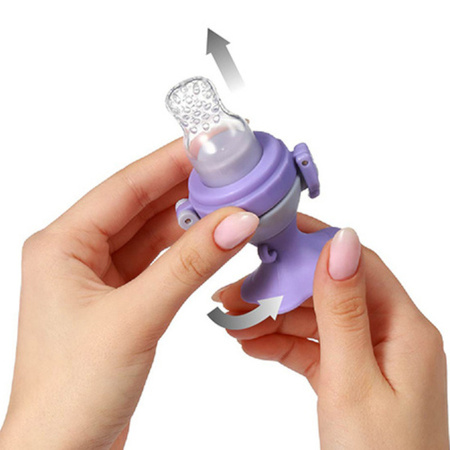 Babyono 1542 SILIKONOWY Gryzak do podawania pokarmów kwiatek