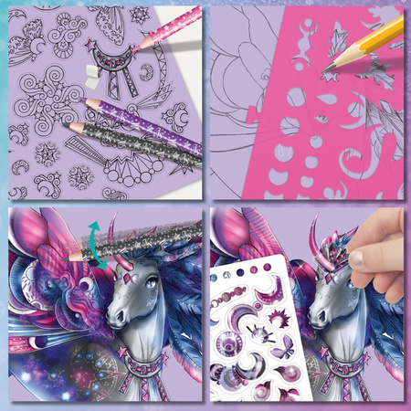 Nebulous Stars 11371 Szkicownik kredki naklejki L – Konie Firiaz & Daliaz