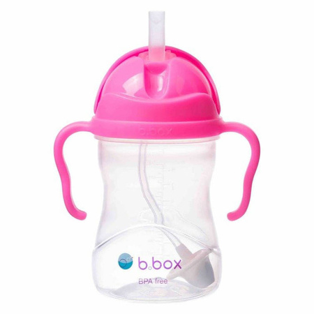 b.box 00511 Bidon ze słomką 240 ml b.box różowy granat