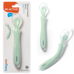 Babyono 785/02 Elastyczna Łyżeczka z Miękkiego Silikonu