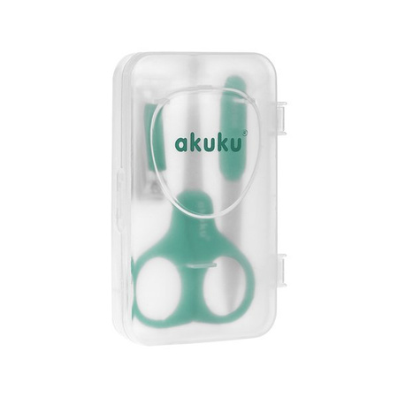 AKUKU A0040 zestaw manicure nożyczki cążki pilnik
