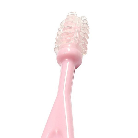 BabyOno 550/01 róż szczoteczka do zębów i dziąseł3szt