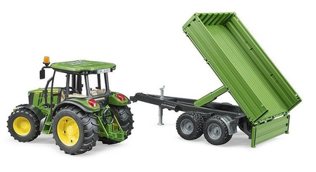 Bruder 02108 traktor John Deere 5115M z przyczepą