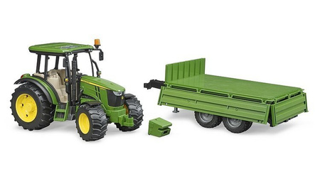 Bruder 02108 traktor John Deere 5115M z przyczepą