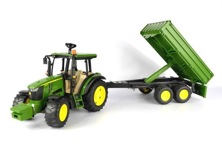 Bruder 02108 traktor John Deere 5115M z przyczepą