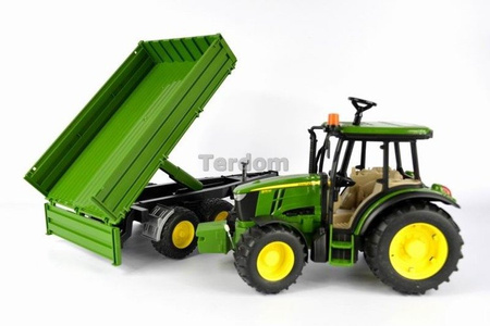 Bruder 02108 traktor John Deere 5115M z przyczepą