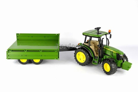 Bruder 02108 traktor John Deere 5115M z przyczepą