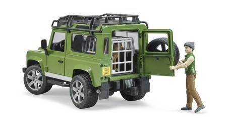 Bruder 02587 Land Rover Defender z figurką i psem