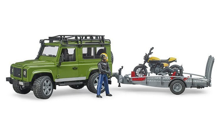 Bruder 02589 Land Rover laweta z motocyklem Ducati