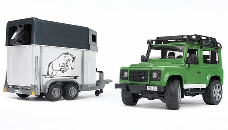 Bruder 02592 Land Rover z przyczepą figurka konia 
