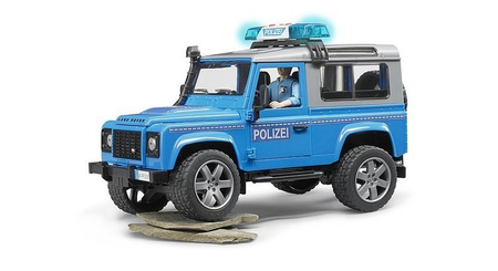 Bruder 02597 Policja dźwięk figurka Land Rover