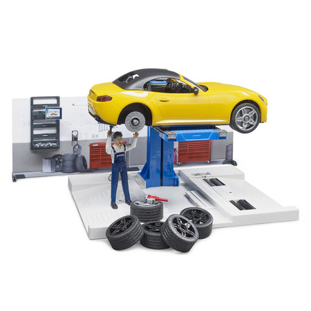 Bruder 62110 warszatat samochodowy AUTO + mechanik