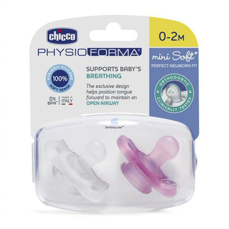 CHICCO 28419 smoczek uspokajający physioforma mini soft