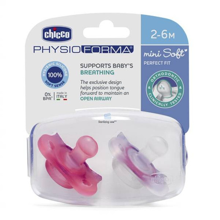 CHICCO 28440 smoczek uspokajający physioforma mini soft