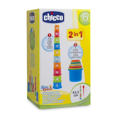 CHICCO 46409 kubeczkowa wieża z liczbami