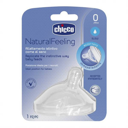 Chicco 10424 Smoczek do butelki NaturalFeeling 0m+